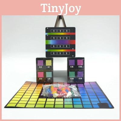 Hues And Cues A Guessing Game Of Colors Clues Toy With Colorful Plastic Pieces For Group Play