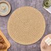 Minimalists Rose Cutout Linen Placemat Biodegradable Materials Heat Protective for Home and Restaurant Use Round
