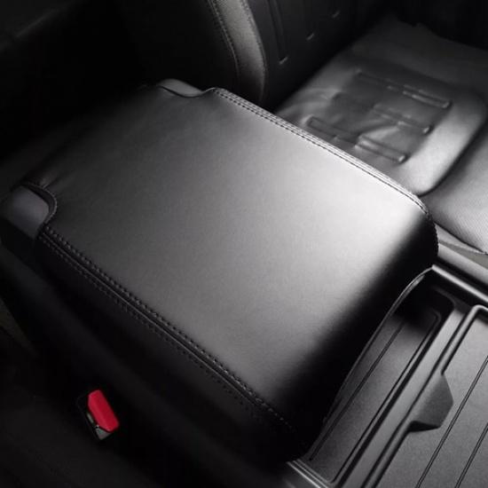 For Land Rover Defender -2024 Black Leather Console Armrest Cushion Pad