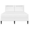 LED Strip Light Bed Frame In White 140 X 200 Cm Faux Leather