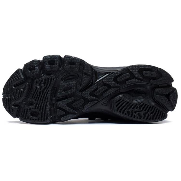 Li Ning Cushioning Slip Resistant Abrasion Resistant Reflective Rebound Low top Running Shoes Men's Black ARLS017-1