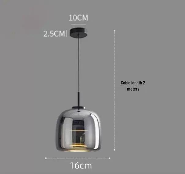 Modern Italian Glass Pendant Light - Nordic Style for Bar, Study, Bedroom