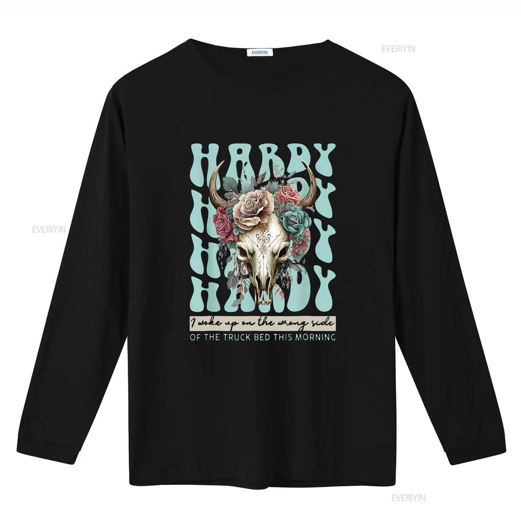 Womens Funny Hardy I Woke Up On The Wrong Side Of Truck Bed T Shirt Black vintage Washed Soft Unisex Stylish graphic Versatile