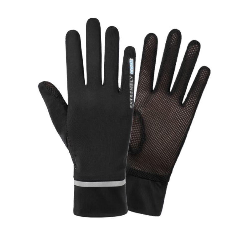 Gants d'été respirants en soie glacée sans doigts Gants de protection solaire pour le cyclisme et la conduite