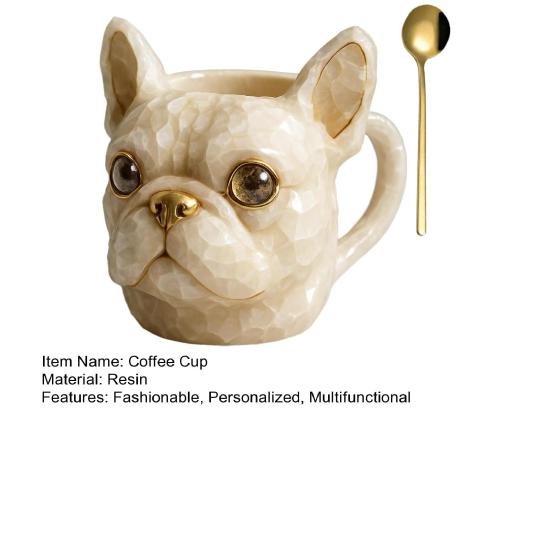 French Bulldog Mug Handmade Coffee Cup Novelty Tea Milk Mug Personalized Drinkware Gifts for Dog Lovers