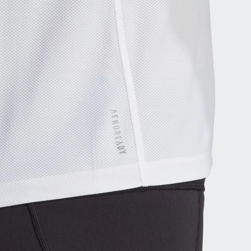 adidas Own The Run Reflektierendes Gestreiftes Rundhals Kurzarm T-Shirt Damen Tops Weiß IK7442