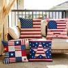 American Independence Day Cushion Cover Soft Plush Throw Pillow Cover DoubleSided Cushion Case Sofa Bedroom Home Decor
