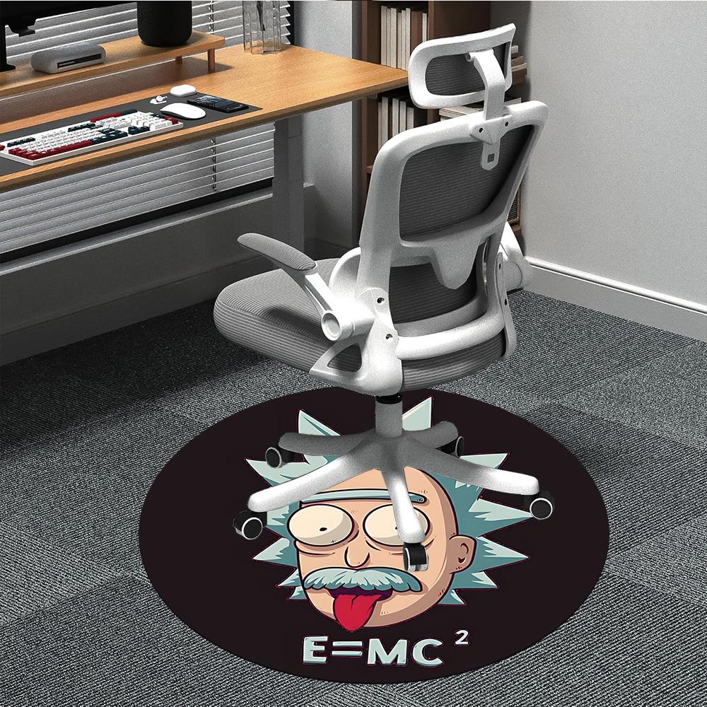 

1 шт. Круглый ковер Rick and Morty для офиса, под офисные стулья, спальни, гостиной, домашний декор, декорирование комнаты, доступен в различных размерах 80cm