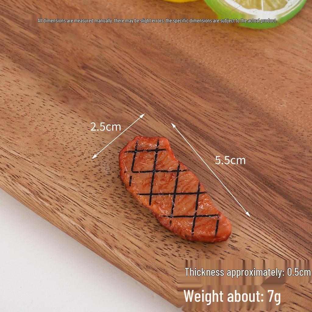 Realistic Steak Model Keychain and Bag Pendant