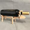 Attractive Animal Shape Storage Anti-scratch Dog Little Pig Statue Wine Stand for Bar Wine Display Stand