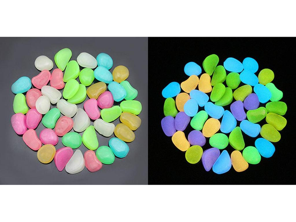 Luminous Stone 2.5-2.7cm - Fluorescent Pebble for Garden, Aquarium, and Landscaping