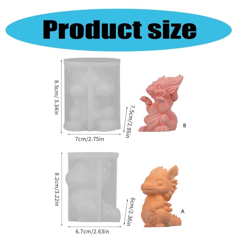Flexible Silicone Mold Handmade Scented Candle Mould Dragon Shape Aromatherapys Jewelry Mold Home Decoration Mold