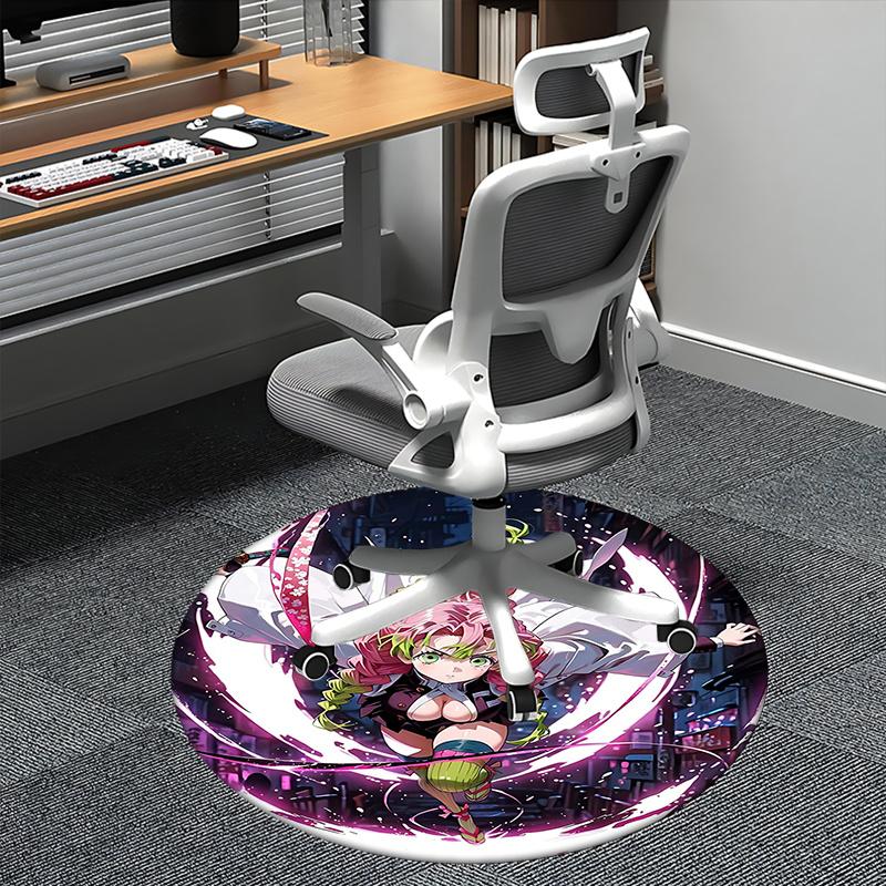 

Demon Slayer Chair mat Round Rug-Office carpet, Non-slip, Suitable for Living Rooms, Bedrooms Decor.1205434a 80cm by 80cm