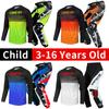 Set completo abbigliamento motocross per bambini Kit Maglia Pantaloni Youth bambino verde Moto nero 3 4 5 6 7 8 9 10 anni Tuta fuoristrada blu arancio Enduro cross ragazzo ragazza