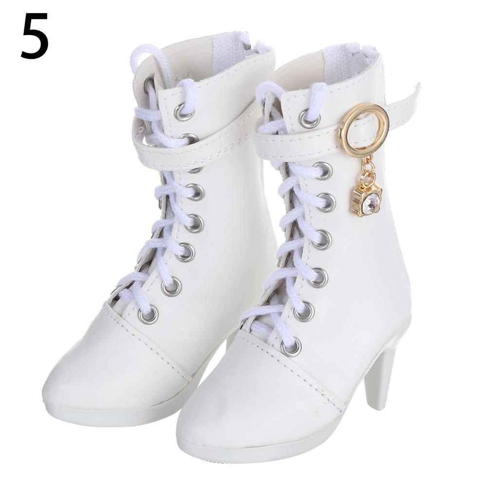60CM Doll Shoes Princess High Heels Fashion PU Leather Boots Long Knee High Boots For 1/3 Bjd Doll Clothes Accessories