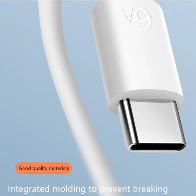 3pcs 6A USB Type C Fast Charging Cable Data Cord For Huawei Mate 50 60 Honor OPPO vivo Quick Charing USB C Cables