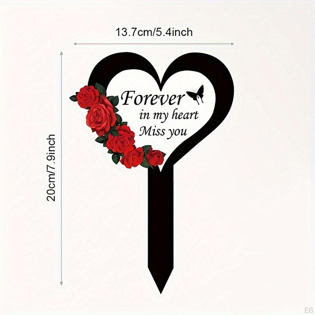 2D Acrylic Garden Stake for Easy Placement In Yard and Fence