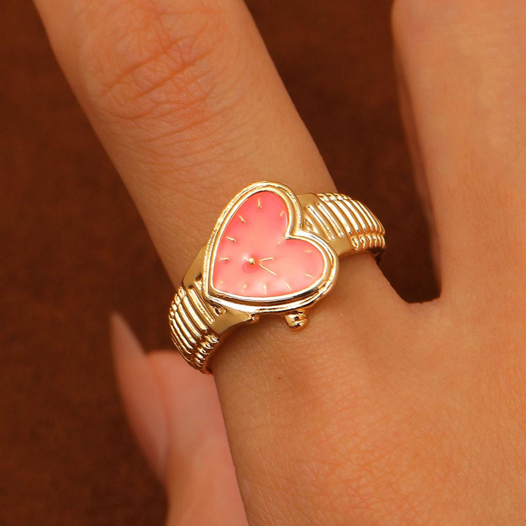 Elegant Finger Rings Party Accessories Heart Shape Weddings Rings Alloy Texture Suitable for Fashion Casual Looks