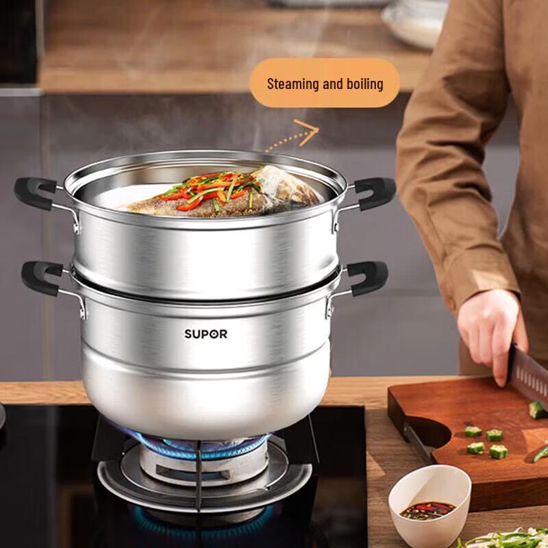 Supor Good Helper Stainless Steel Double Steamer