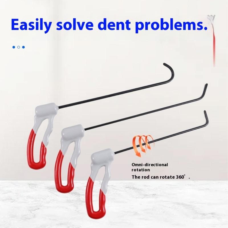 Multiple Angle Rotating Steel Hook Tool Flexible Auto Body Repair For Vehicle Dents Restoration & Bodywork Accuracy