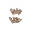 Platinum Silver Crushed Diamond Fine Flash K9 Champagne Aurora Diamond