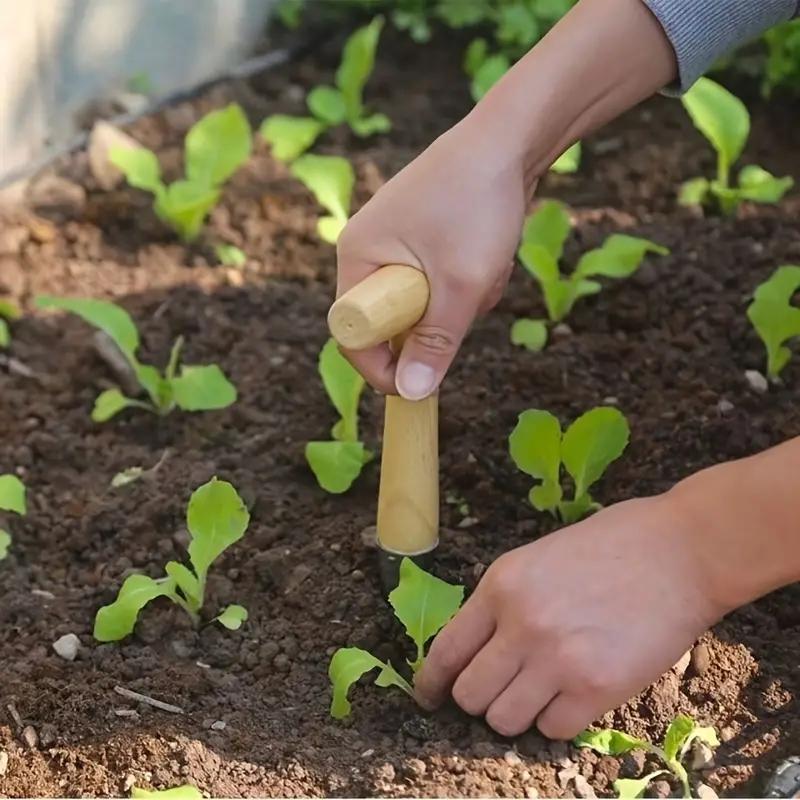 

Hand Sow Dibbler With Wood Handle For Sowing Seeds Plants Planting Bulbs Digging Gardening Garden Hole Punch EDC Tool 1pcs