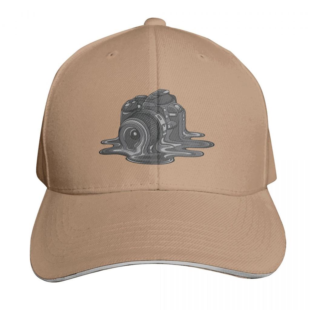 Camera Melt Baseball Cap Vintage Retro Embroidered Lightweight Packable Gift for Him Her