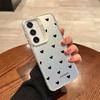 Black Love Heart Hard Case For Samsung Galaxy S26 Ultra S25 FE S24 Plus A57 A37 A17 A16 A06 A07 A56 A36 A26 A15 A35 A54 5G Cover