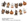Holiday Fireplace Ornaments 12Pcs Vintage Halloween Decor Wood Banner, Retro Hanging Banner Garland, Bunting Easy Assemble Decorations, Spooky Pumpkin
