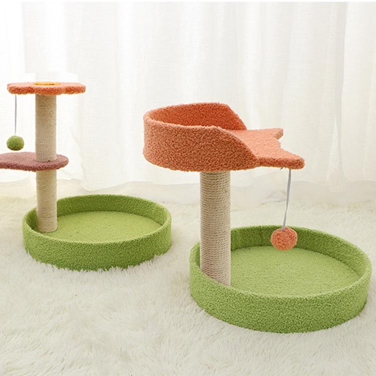 Pet colored cat climbing frame cat nest cat tree integrated villa grabbing board large cat jumping platform shelf toy