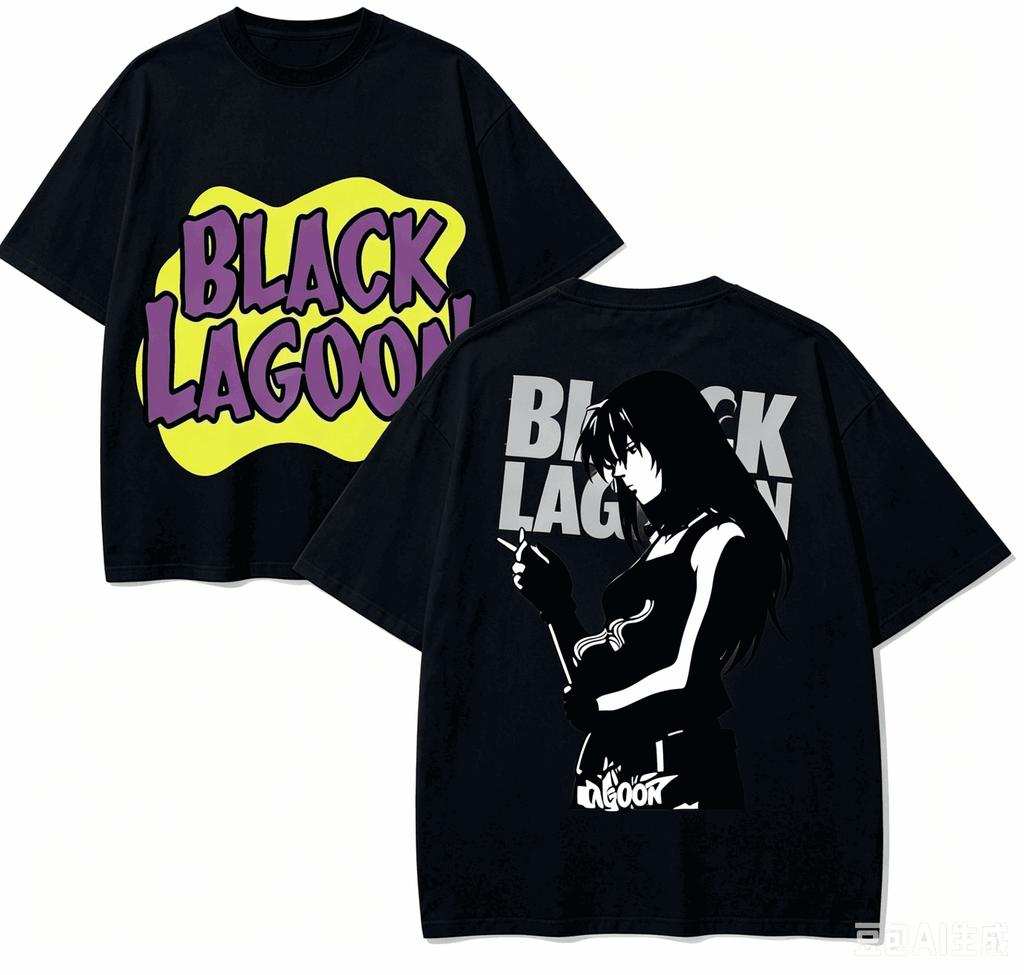 Black Lagoon Anime Lover TShirt Harajuku Cotton NewModel High Street Retro Fashion Unisex Oversized High Quality Breathable