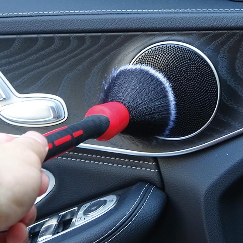Car Wash Brush Long Handle Soft Bristle Car Interior Detailing Brush Auto Air Outlet Vent Wheel Cleaning Elbows Brushes Tools