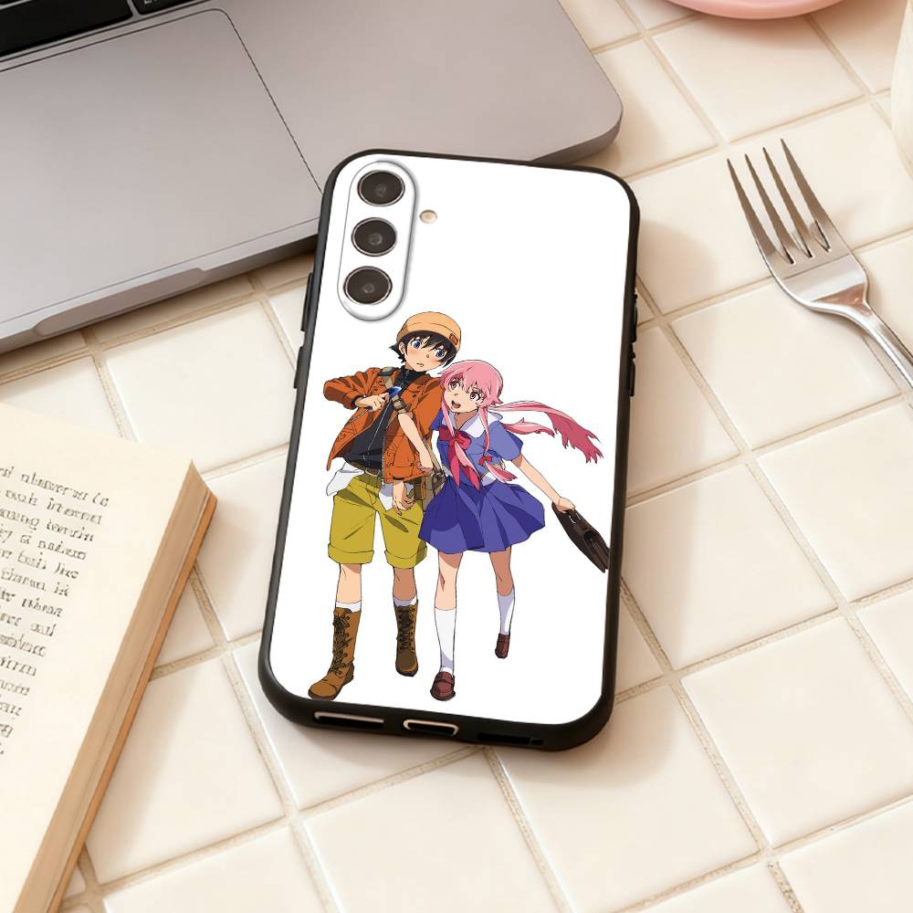 The F-Future Diary Anime  phone Case For Samsung Galaxy A73,A72,A71,A70,A53,A52,A51,Others Soft Black Shell