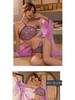 Elegant Ancient Style Embroidered Lingerie - Sexy Transparent Quick Release Exotic Dancer Flirting Set