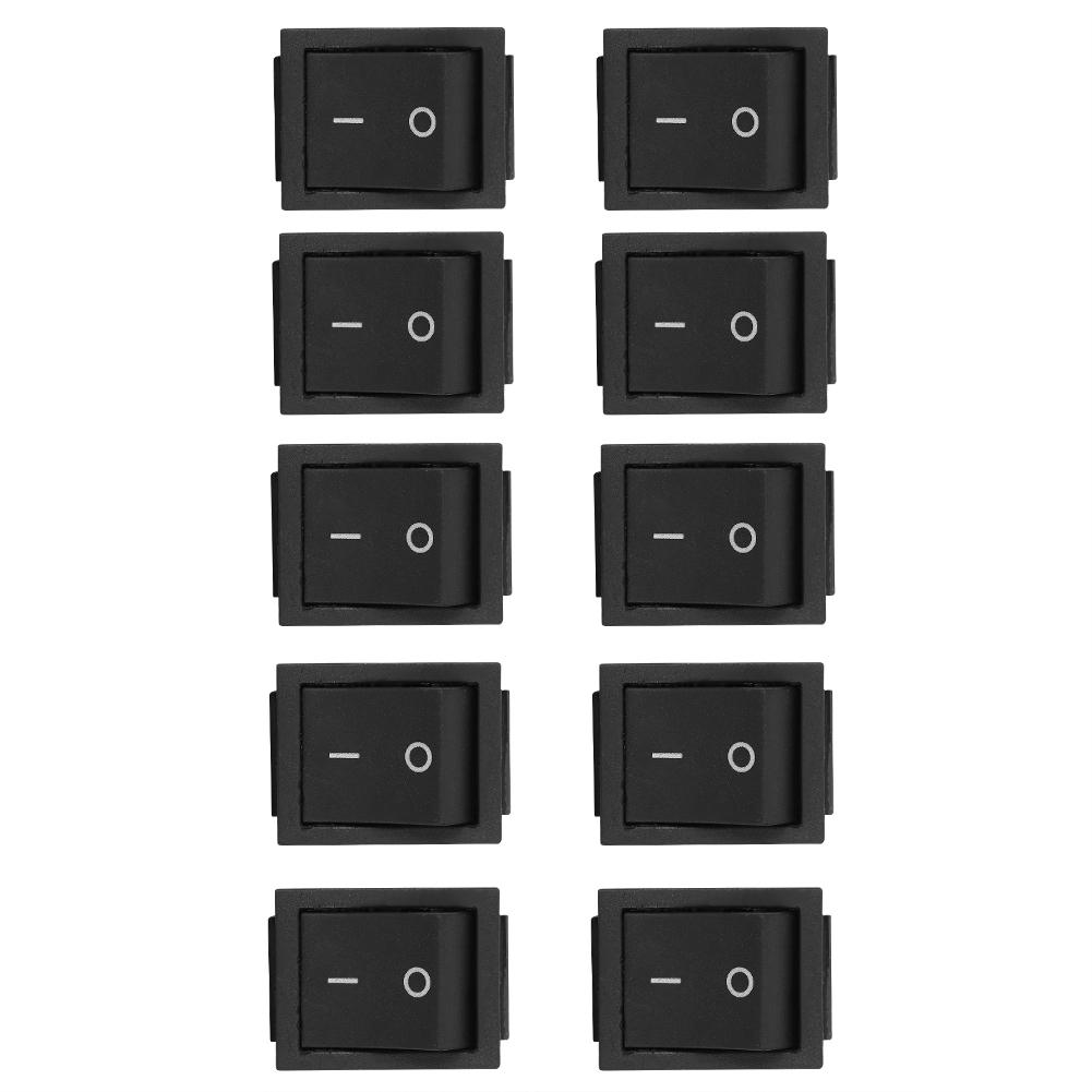 10PCs 2‑Position Switch Rocker On Off 4‑Pin KCD4 Heat Resistance Industrial Accessories