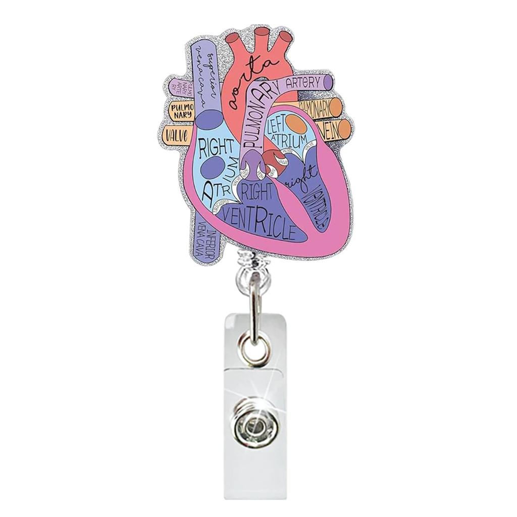 New Glitter Nurse Doctor Retractable Badge Reels Kawaii Cartoon Medical Theme Badge Reels Id/Ic Card Holder Hospital Supplies