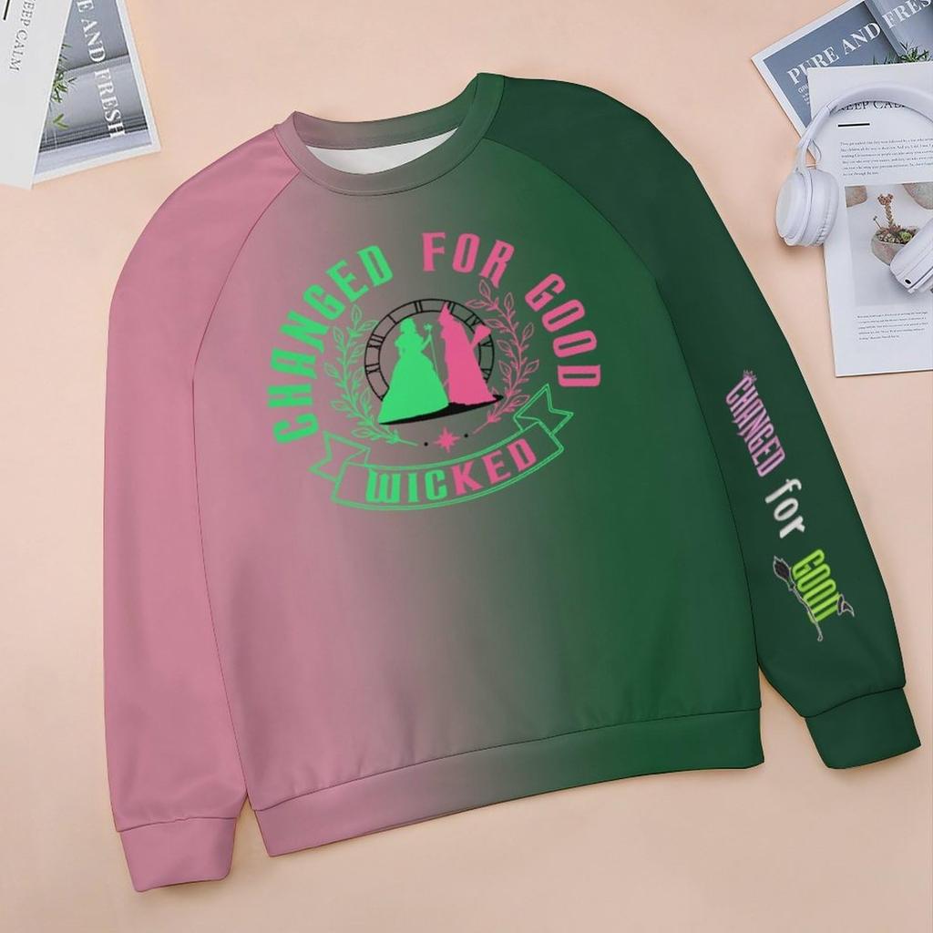 Kids Fashion Round Neck Bad Witch Printed Casual Sweatshirt