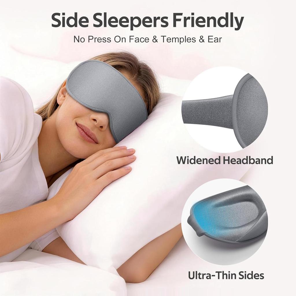 Sleep Mask for Men Women - 100% Blackout Eye Masks for Sleep