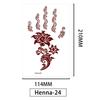 Lace Brown Waterproof Henna Flower Tattoo Stickers for Hands