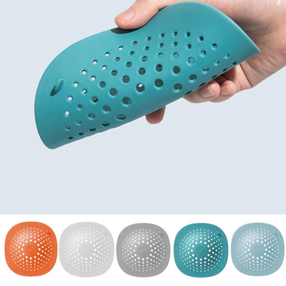Silicone Floor Drain Cover Anti-Odor Anti-Clog Suitable for Kitchen Sink Bathroom Drain with Hair Filter Accessory Tool