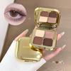 KAKASHOW 4 Colors Eyeshadow Palette Matte Shimmer Pearlescent Glitter Eye Shadow Long Lasting Easy To Eyes Makeup Palette