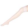 Top sexy in pizzo floreale da donna trasparente attraverso le calze a rete alte fino alla coscia del nightclub