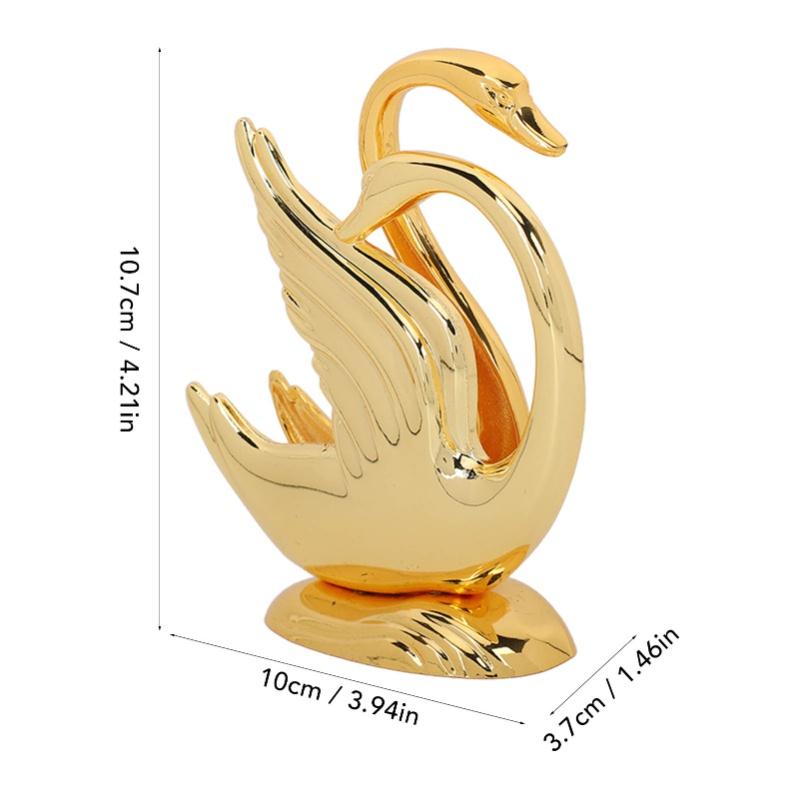 Swan Napkin Holder Golden Swan Design Rustproof Alloy Elegant Style Metal Napkin Holder For Napkin Bar Hotel