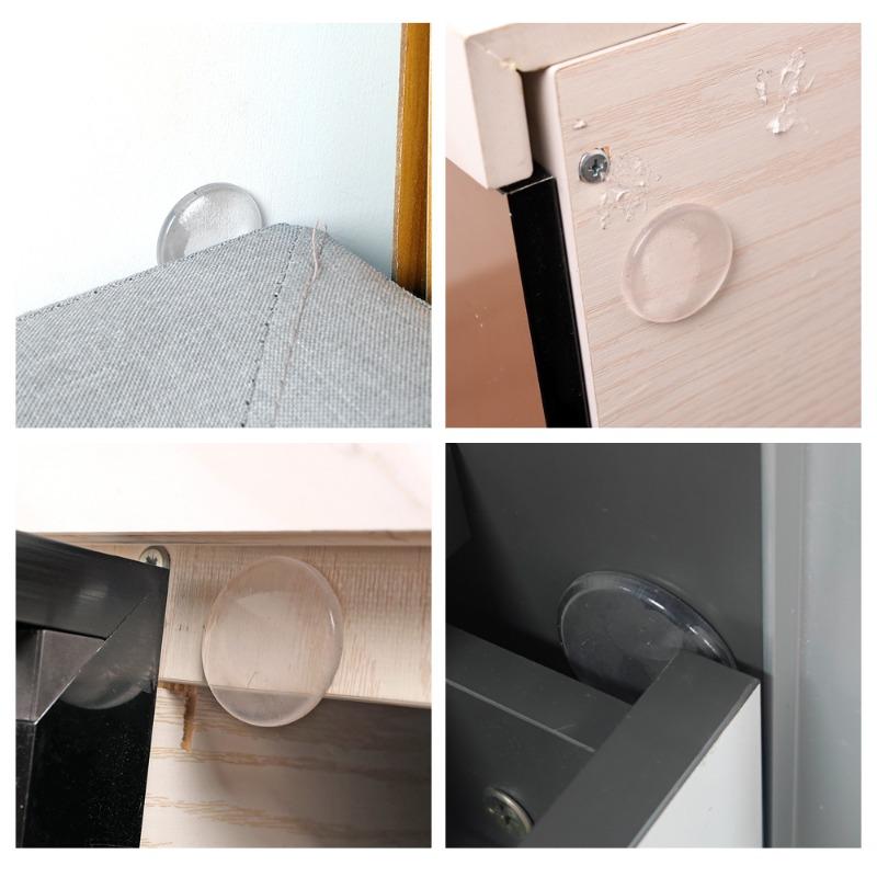 6/500x Self-Adhesive Clear Door Stop Rubber Damper Buffer Cabinet Bumpers Silicone Home Furniture Dots Cushion Protective Pads