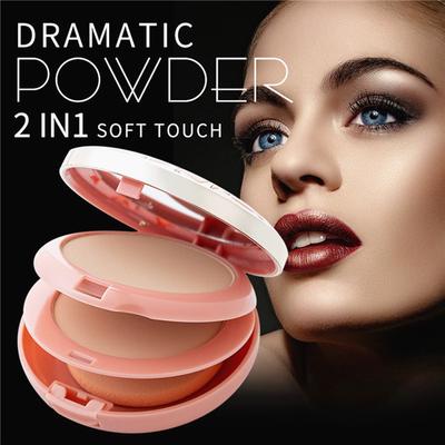 Mineral Foundations Oil-control Brighten Concealer Pressed Powder With Puff Natural Face Powder
