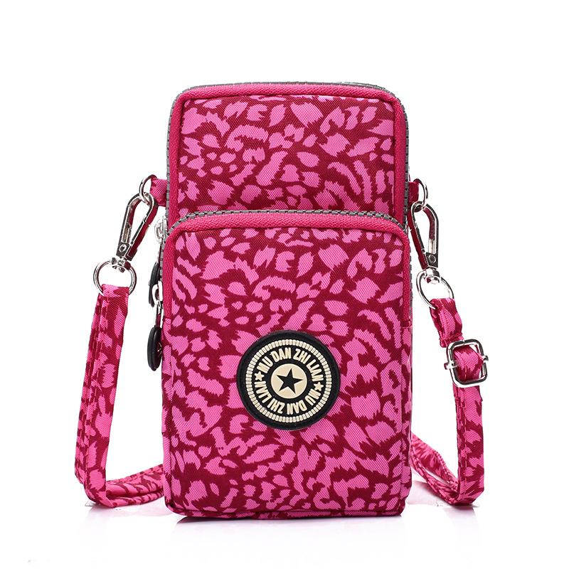 Women Portable Mobile Phone Mini Bags Nylon Waterproof Crossbody Bag Retro Fashion Purse Lady Wallet Clutch Trendy Wrist Arm Bag