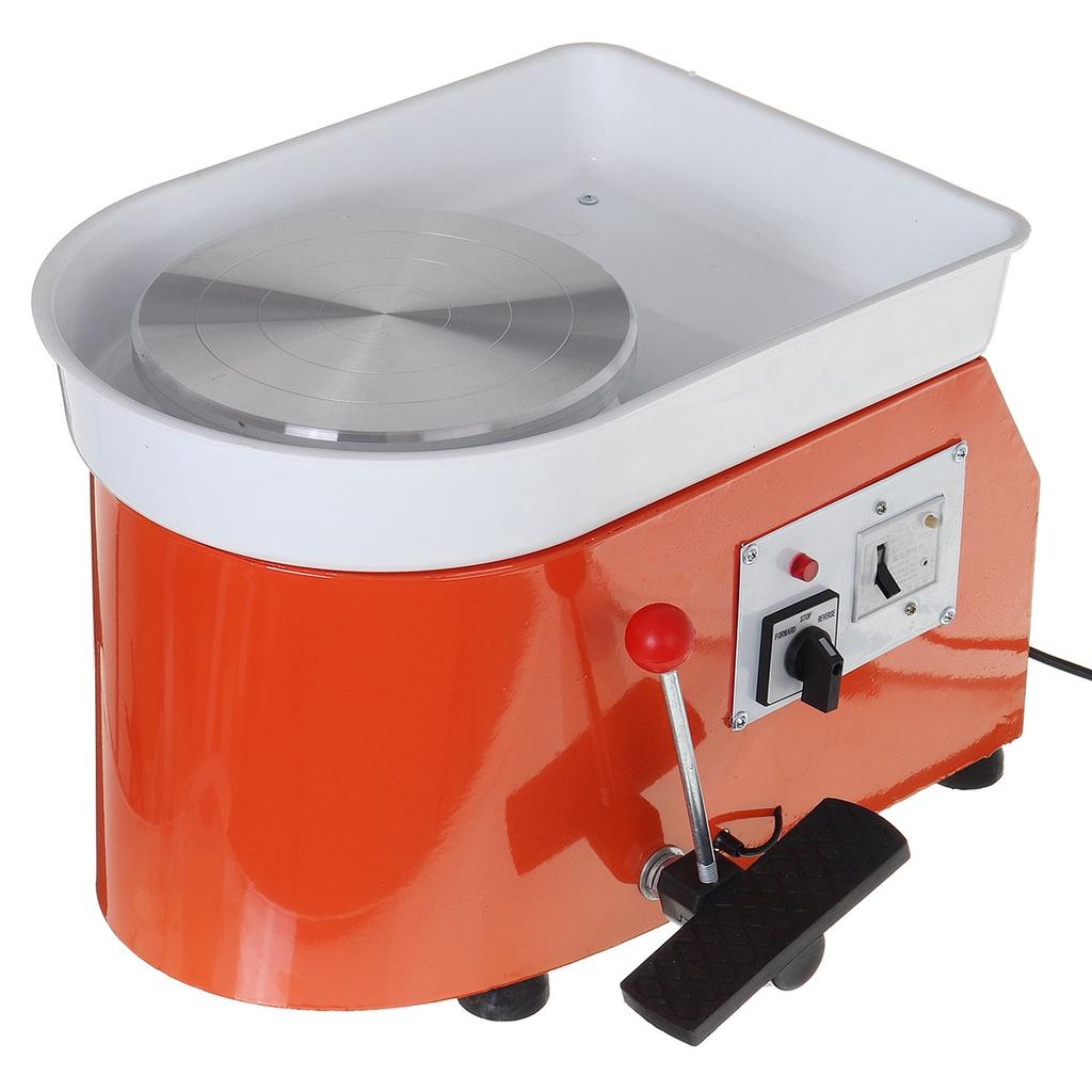 

600 Вт DIY Электрический гончарный круг Керамическая машина Ножная педаль Глина Гончарное формирование Керамические работы Художественное произведение Форма Оранжевый53 x 41 x 37 см