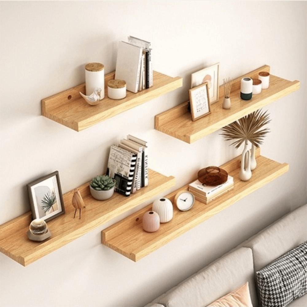 Decorative Wall Mounted Storage Rack Minimalist Style Display Stand Bookshelf Organizer  Home Decor