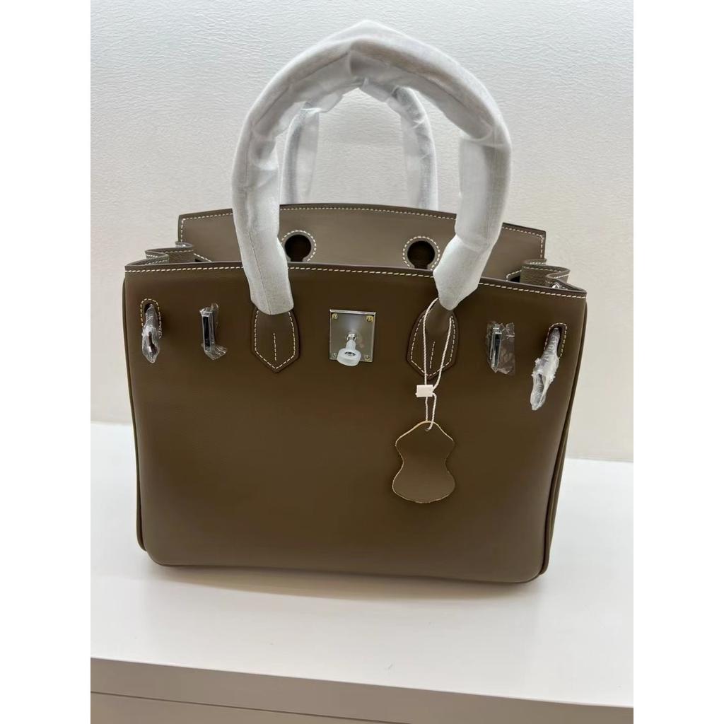 Neue Leder Swift Leder Silberne Schnalle Platin Tasche Erste Schicht Rindsleder Atmosphärische Handtasche Mode Styling Schultertasche Damen