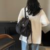 Women'S Stylish Nylon Multiple Pockets Drawstring Backpack Elegant Solid Color Student Small Shoulder Bag Work, Travel & Daily Use CLE